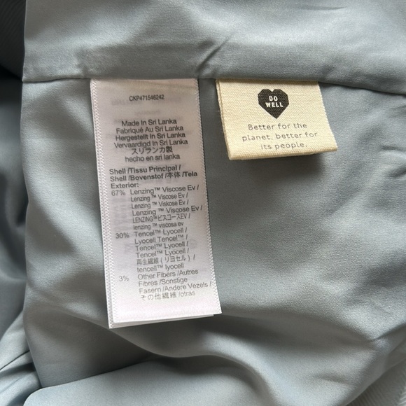 Madewell The Larsen Blazer in Drapeweave Blue Green Jacket Spring Sz M - Picture 13 of 16